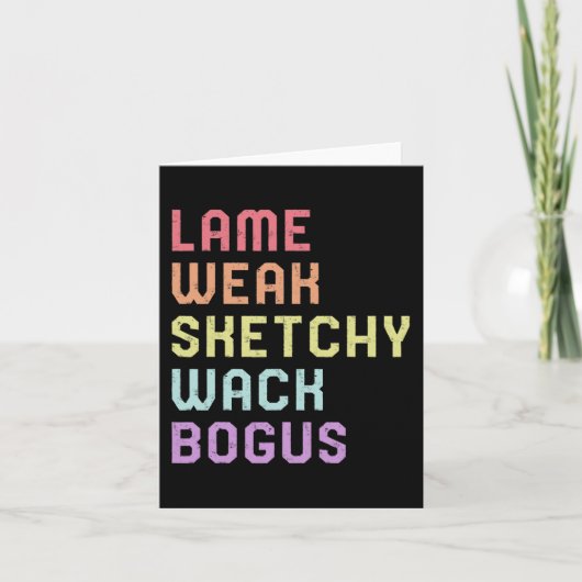 Carte Langue des signes Lame Faible ASL Slang Tee Sourde (Devant)