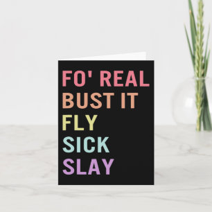 Carte Langue Des Signes Pour Vraiment Bust It ASL Slang 