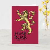 Carte Lannister Sigil - Entendez-Moi Roar (Fleur jaune)