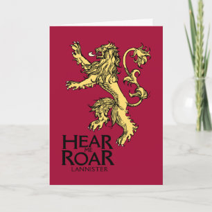 Carte Lannister Sigil - Entendez-Moi Roar