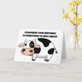 CARTE L'ANNIVERSAIRE DE COWORKER EST QUELQUE CHOSE À MOO (Fleur jaune)