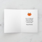 Carte L'anniversaire de la Polka Dot Orange Citrouille C (Intérieur)