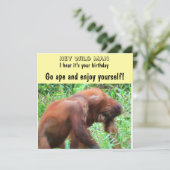 Carte L'Anniversaire De L'Homme Sauvage Va De L'Avant (Debout devant)