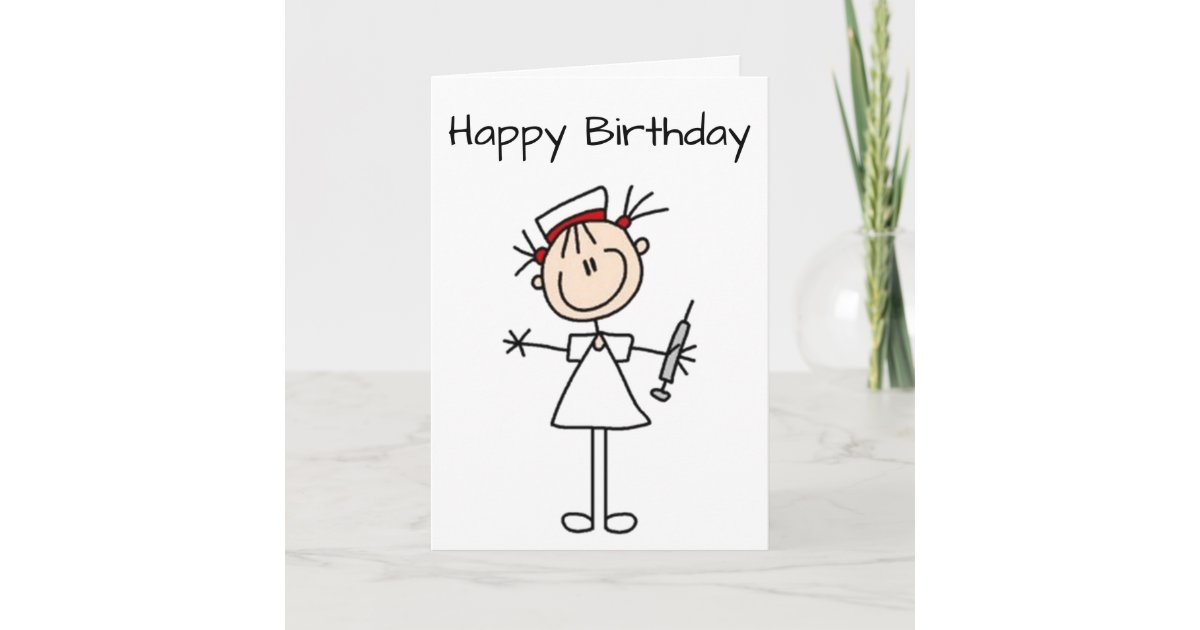 Carte L Anniversaire De L Infirmiere Ne Donnez Pas Zazzle Be