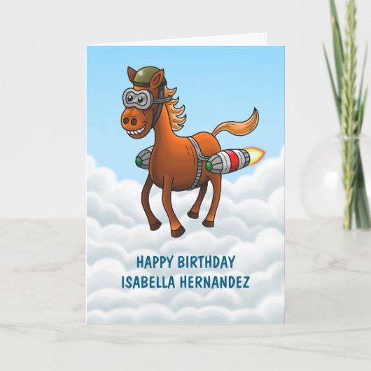 Carte L'anniversaire de Rocket Pony (Devant)