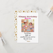 Carte L'anniversaire des mamans (Devant/Arrière en situation)