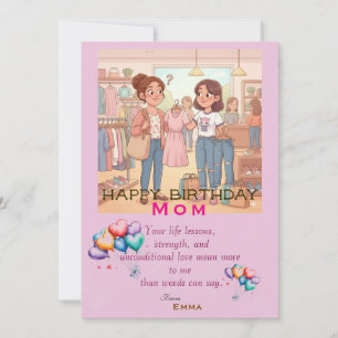 Carte L'anniversaire des mamans
