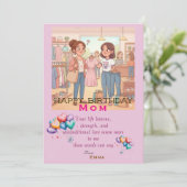 Carte L'anniversaire des mamans (Debout devant)
