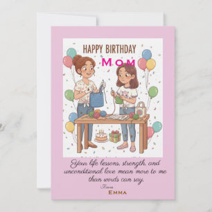 Carte L'anniversaire des mamans