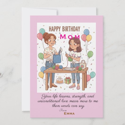 Carte L'anniversaire des mamans (Devant)