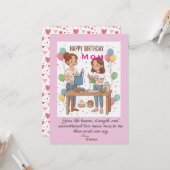 Carte L'anniversaire des mamans (Devant/Arrière en situation)
