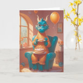Carte L'anniversaire du dragon (Fleur jaune)