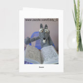 Carte L'anniversaire du lapin de smurf (Dos)