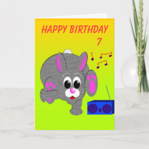 Carte L'anniversaire du lapin de smurf