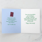 Carte L'Anniversaire du Pasteur du Bldg de l'Eglise afro (Intérieur)