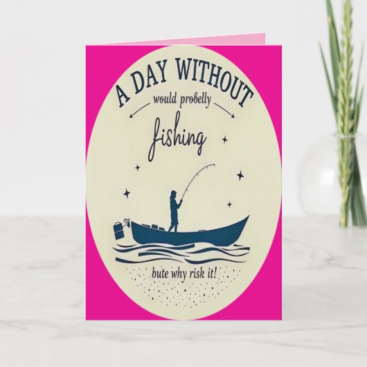 Carte L'anniversaire d'un pêcheur (Devant)
