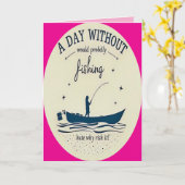 Carte L'anniversaire d'un pêcheur (Fleur jaune)