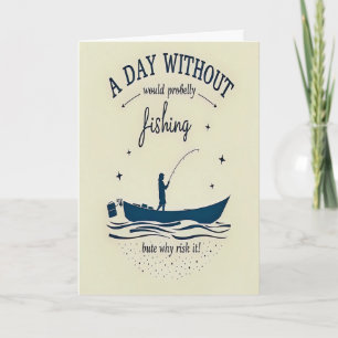 Carte L'anniversaire d'un pêcheur