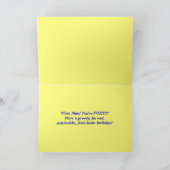 Carte L'anniversaire hippie quarantième super teignent (Intérieur)