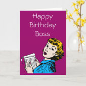 Carte L'anniversaire personnalisable du patron (Fleur jaune)
