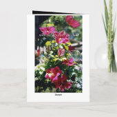 Carte L'anniversaire souhaite, ami, jolies fleurs de (Dos)