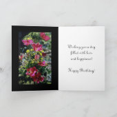 Carte L'anniversaire souhaite, ami, jolies fleurs de (Intérieur)