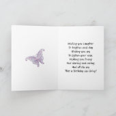 Carte L'anniversaire souhaite une nièce age6 d'une fée (Intérieur)