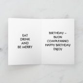 CARTE "L'ANNIVERSAIRE TOTALEMENT ITALIEN SE FÉLICITE" (Intérieur)