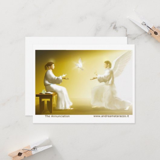 Carte L'Annonciation (Devant/Arrière en situation)