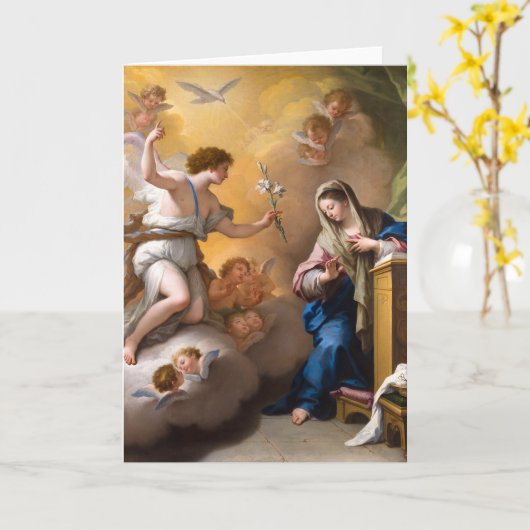 Carte L'Annonciation, Paolo de Matteis (Fleur jaune)