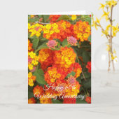 Carte Lantana 60e anniversaire de Mariage personnalisé (Fleur jaune)