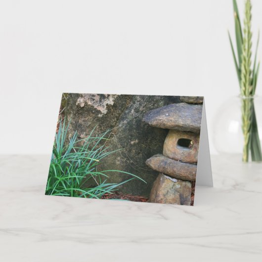 Carte Lantern en pierre japonaise (Devant)