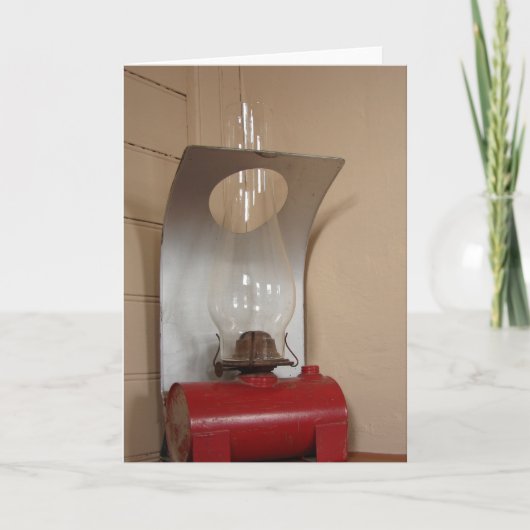 Carte Lanterne antique dans le dépôt de train (Devant)