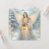 Carte Lanterne céleste de l'ange d'hiver de la grâce (Devant/Arrière en situation)