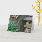 Carte Lanterne de pierre japonaise (Fleur jaune)