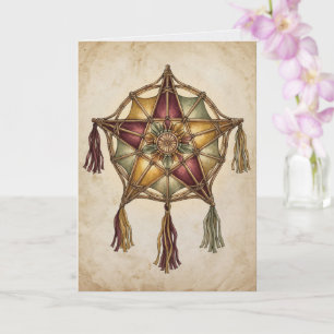 Carte Lanterne étoile Parol vintage