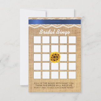 Carte Lanterne tournesol dentelle et toile de jute Baby 