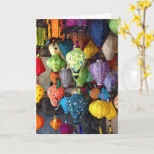 Carte Lanternes chinoises (Fleur jaune)