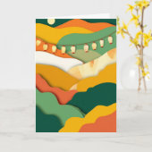 Carte Lanternes de montagne en couches (Fleur jaune)
