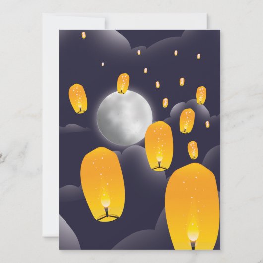 Carte Lanternes Sky chinoises (Dos)