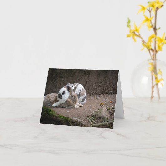 Carte Lapin (Fleur jaune)