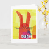 Carte Lapin (Fleur jaune)