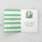 Carte Lapin à l'aquarelle Fleurs de printemps Joyeuses P (Intérieur)