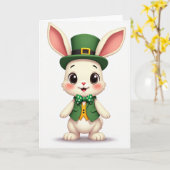 Carte Lapin à Points (Fleur jaune)