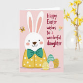 Carte Lapin à Points (Fleur jaune)