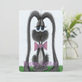 Carte Lapin adorable Lapin lapin (Debout devant)