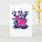 Carte Lapin Alien (Fleur jaune)