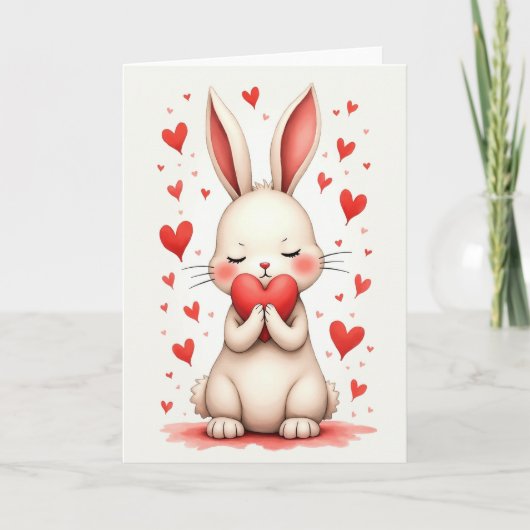 Carte Lapin Amour Douceur (Devant)