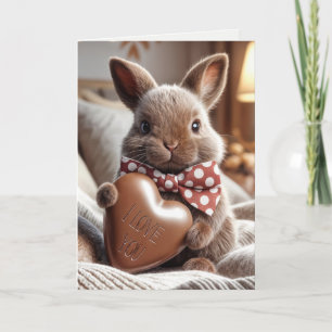 Carte Lapin Anniversaire Au Coeur Chocolé
