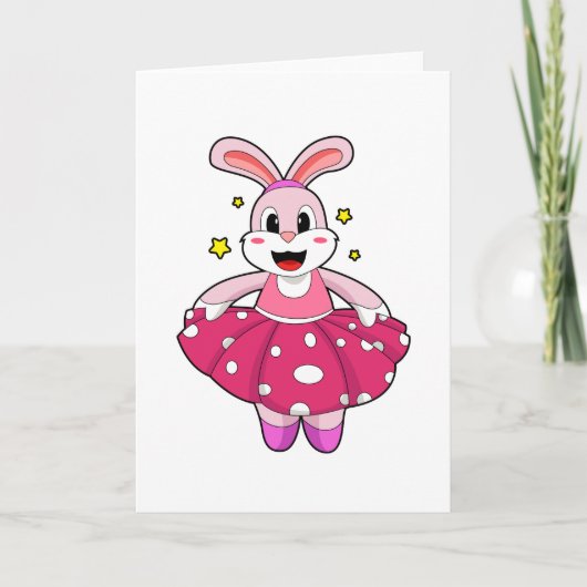 Carte Lapin au ballet danse (Devant)